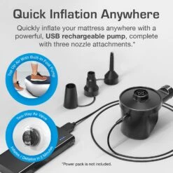 Single Camping Air Bed – Navy/White -Camp Haven Sales k0a5c33e6003e398342410552331f9a4f