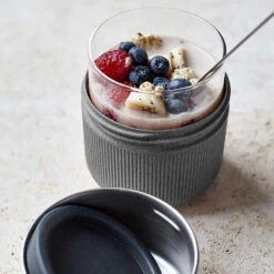 Black+Blum Glass Lunch Bowl 450ml Slate -Camp Haven Sales k456140d8a6e71764f00b5c6cd0be2aa4