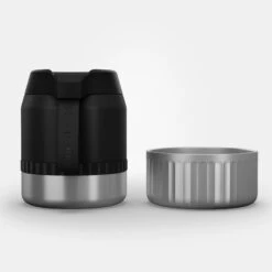 Quechua Stainless Steel Isothermal Food Box For Hiking MH500 0.8 L With Bowl Black -Camp Haven Sales k65696e8c1e3be71e5d620f434004ef50