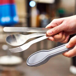 Black+Blum Stainless Steel Cutlery Set With Case Grey -Camp Haven Sales k6e8860304869fc8c8346ff2f981f5405