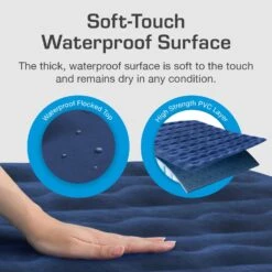 Single Camping Air Bed – Navy/White -Camp Haven Sales k769a28be83a2efead55da41c8ba034e9