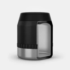 Quechua Stainless Steel Isothermal Food Box For Hiking MH500 0.8 L With Bowl Black -Camp Haven Sales k9f40abb231a9b0315e9797b5a6166181