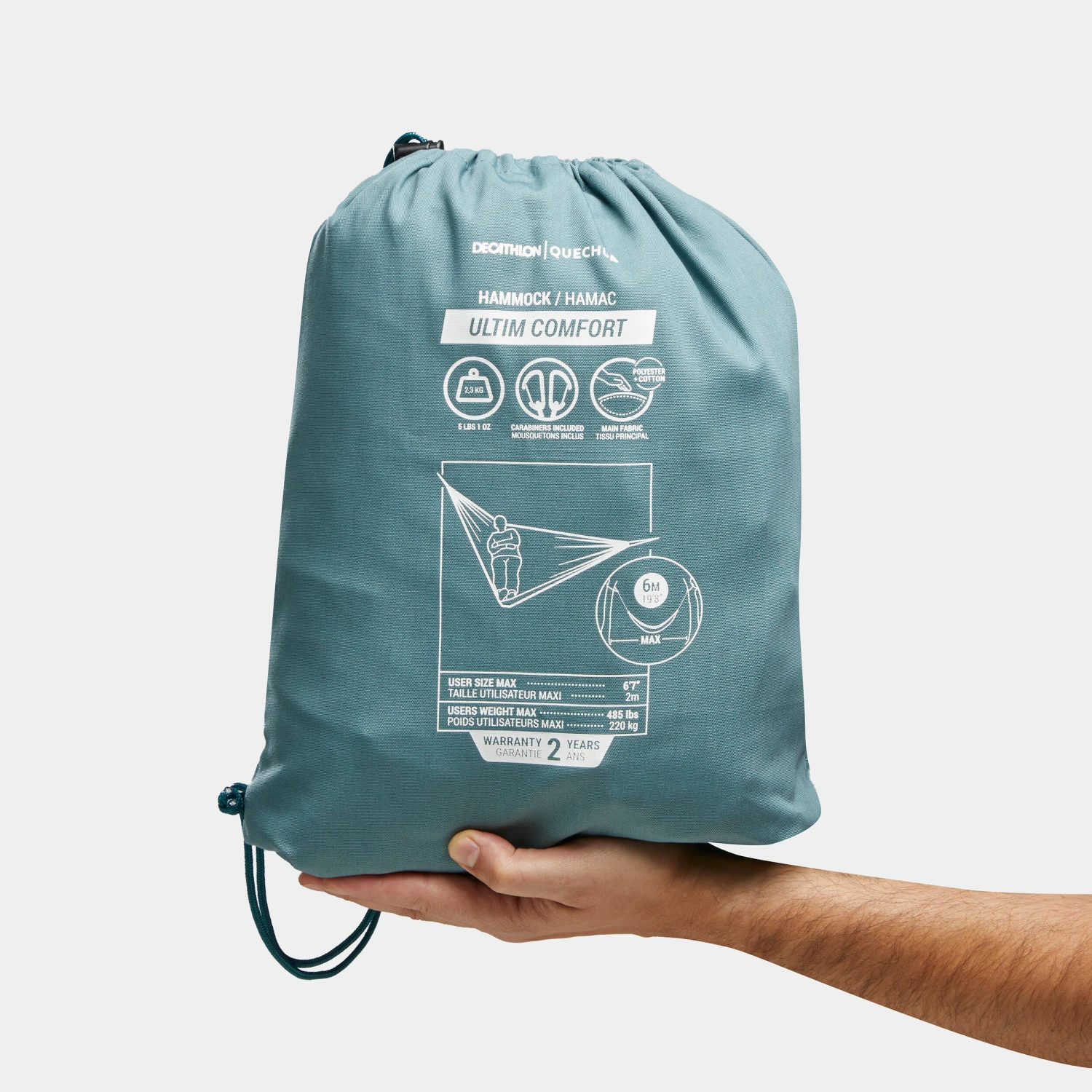 Quechua Two-person Polycotton Hammock - Ultim Comfort 350 X 180 Cm 2 Quechua Two-person Polycotton Hammock - Ultim Comfort 350 X 180 Cm - Image 2