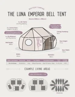 Luna Emperor Bell Tent -Camp Haven Sales kbe4402828513e30b81ff2f4a55b5bfc3