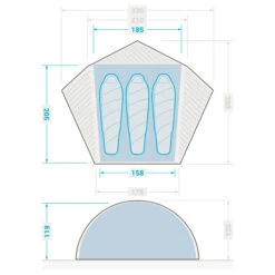 3 Man Dome Trekking Tent - MT900 -Camp Haven Sales kd820af0f861d344440f1cee721775940