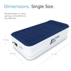 Single Comfort Plus Air Bed – Navy/White -Camp Haven Sales keea0c8795e789d6f029d2dd29aff483a